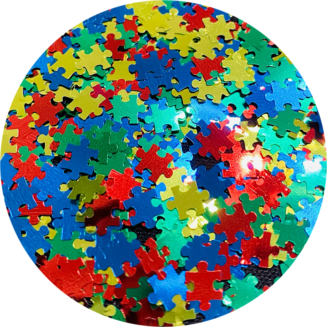 Polyester Glitter - Puzzle Pieces Glitter Shape by Glitter Heart Co.™
